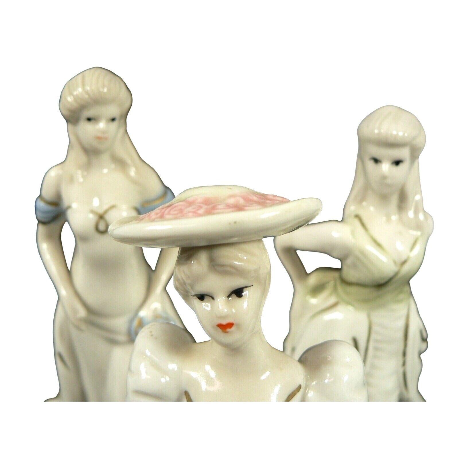 Female Figurines Victorian Ladies Vintage Porcelain K's Collection 3 pcs