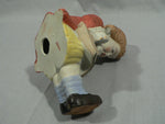 Load image into Gallery viewer, Bisque ceramic figurine matte finish hand painted girl reading a book Japan
