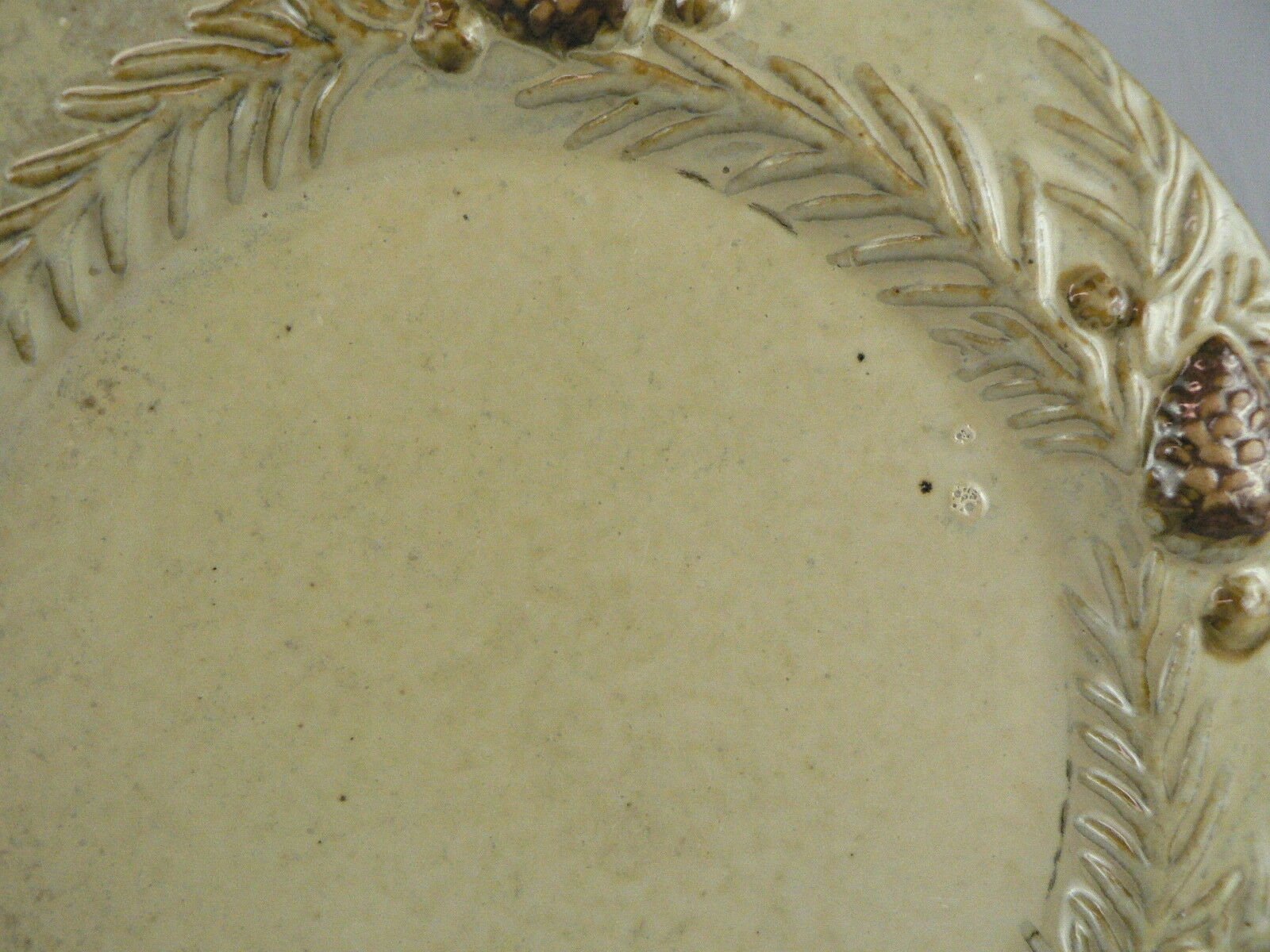 Bread Desert Plates Country Pine Cone Evergreen Design Lake Lodge Cabin Style