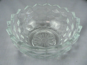 Candy Mint Nut Dish Glass Layered Diamond Pattern Homco USA