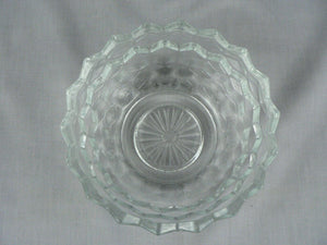 Candy Mint Nut Dish Glass Layered Diamond Pattern Homco USA