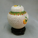 Load image into Gallery viewer, Asian Cloisonne Ginger Jar Small Lid Base 5&quot; Tall
