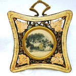 Load image into Gallery viewer, Wall Art Victorian Scenes Medallion Style Openwork Frames Set of 2 Vintage
