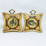 Load image into Gallery viewer, Wall Art Victorian Scenes Medallion Style Openwork Frames Set of 2 Vintage
