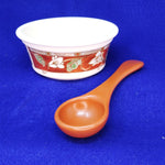 Load image into Gallery viewer, Dip Salsa Condiment Crock with Ladle Spoon Pfaltzgraff &quot;Mission Flower&quot; Vintage
