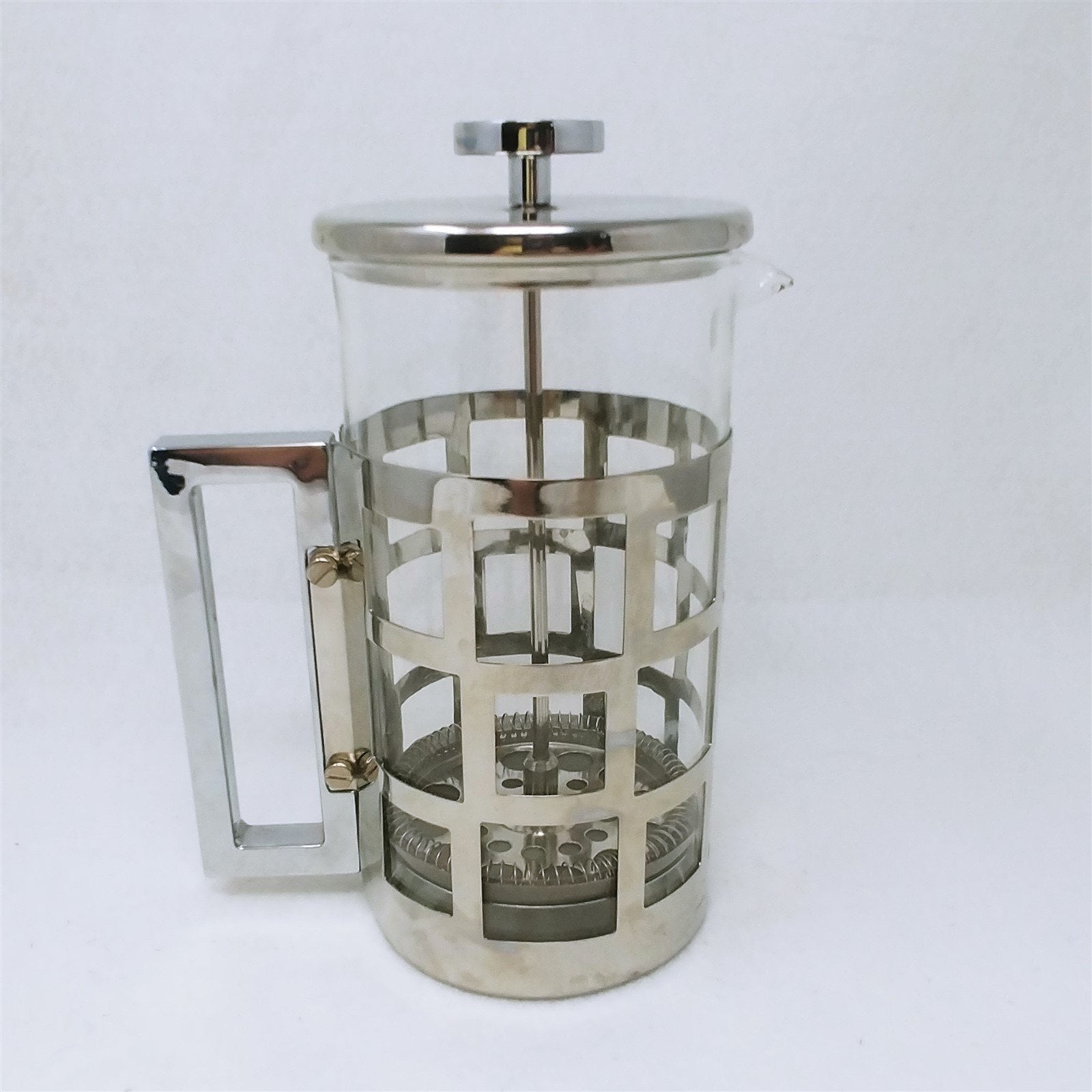Coffeepot French Press Stainless Steel and Glass 4 Cup Capacity
