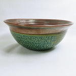 Load image into Gallery viewer, Ceramic Pottery Lg. Mixing Bowl Artist Handmade Iridescent Signed &amp; Dated
