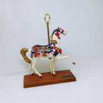 Load image into Gallery viewer, Carousel Horse PJ&#39;s ILLIONS STYLE &quot;Star&quot; Moveable on Wood Base Hand Painted 11&quot;

