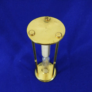 Hourglass Timer Made In England Brass 10.5" Vintage Home Decor
