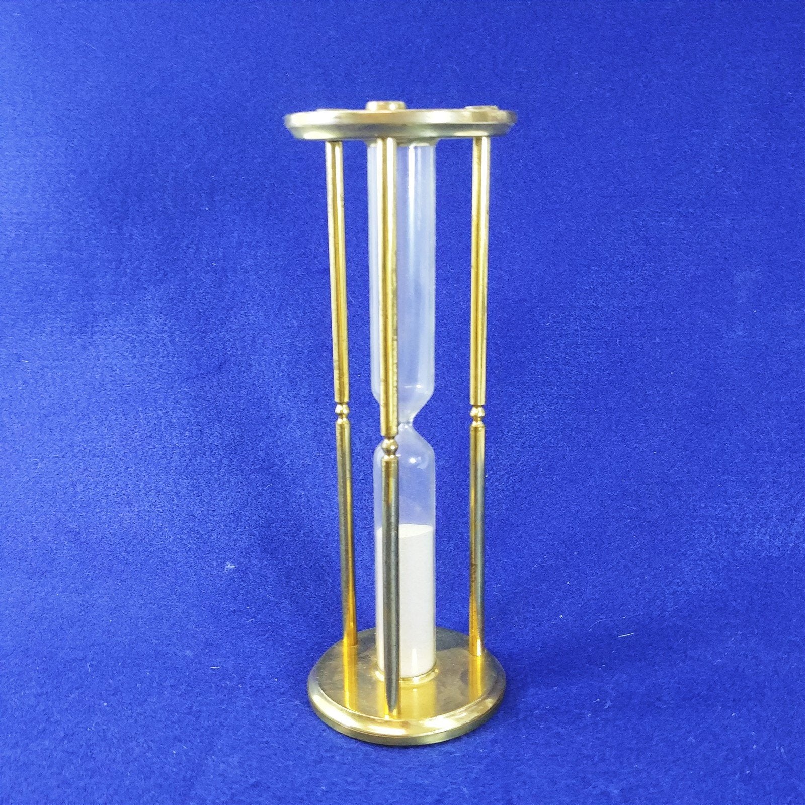 Hourglass Timer Made In England Brass 10.5" Vintage Home Decor