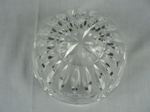 Etched Cut Crystal Glass Bowl Dish