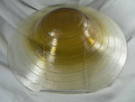 Load image into Gallery viewer, Large Art Glass Centerpiece Bowl Amber Fades to Clear Texture
