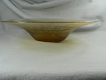 Load image into Gallery viewer, Large Art Glass Centerpiece Bowl Amber Fades to Clear Texture
