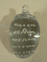 Load image into Gallery viewer, Paperweight art glass piece Strawberry shape w/ bubbles
