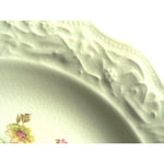 Load image into Gallery viewer, Tea Cup Saucers Scalloped Embossed Rim Floral Pattern in Center Set of 8
