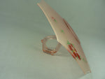 Load image into Gallery viewer, Vtg Depression Glass Sandwich Dessert Server Frosted Pink Hand Painted 8 sided
