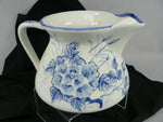 Load image into Gallery viewer, Water Pitcher Ice Lip or Teapot Hand Painted Glaze Floral
