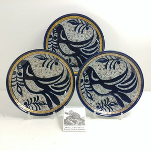 Eclectique Kai Kai Plates Peace Dove With Olive Branch Design 3 pc set