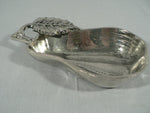 Load image into Gallery viewer, Condiment Nut Candy Dish, PEAR Shaped, cast metal silver tone Distressed Finish
