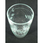 Load image into Gallery viewer, Vase Cylinder Clear Crystal Hand Etched Floral Design Vintage 10.75&quot;
