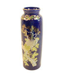 Load image into Gallery viewer, Japanese Vase White Cranes Gold Accents Ceramic Hallmarked Vintage Decor 10&quot;
