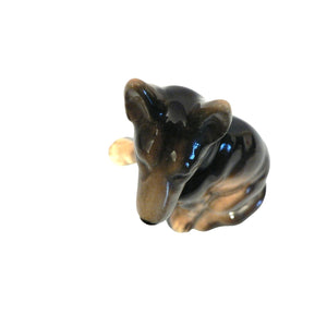 German Shepherd Figurine Ceramic Hallmark on Bottom Vintage 4"