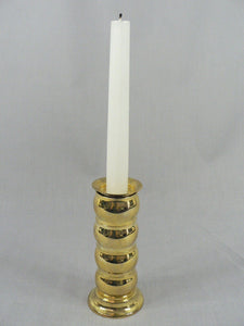 Napkin Rings, Stacked on Brass Candlestick Base 4 Rings and Stand