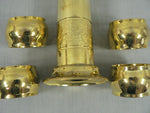 Load image into Gallery viewer, Napkin Rings, Stacked on Brass Candlestick Base 4 Rings and Stand
