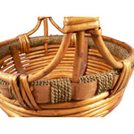 Load image into Gallery viewer, Basket Rattan Woven Reed Rope Sturdy Handle Vintage Centerpiece Home Decor 14&quot; H
