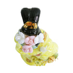 Load image into Gallery viewer, Figurine Asian Geisha Girl Bisque Face Hand Painted Ceramic 9.5&quot;
