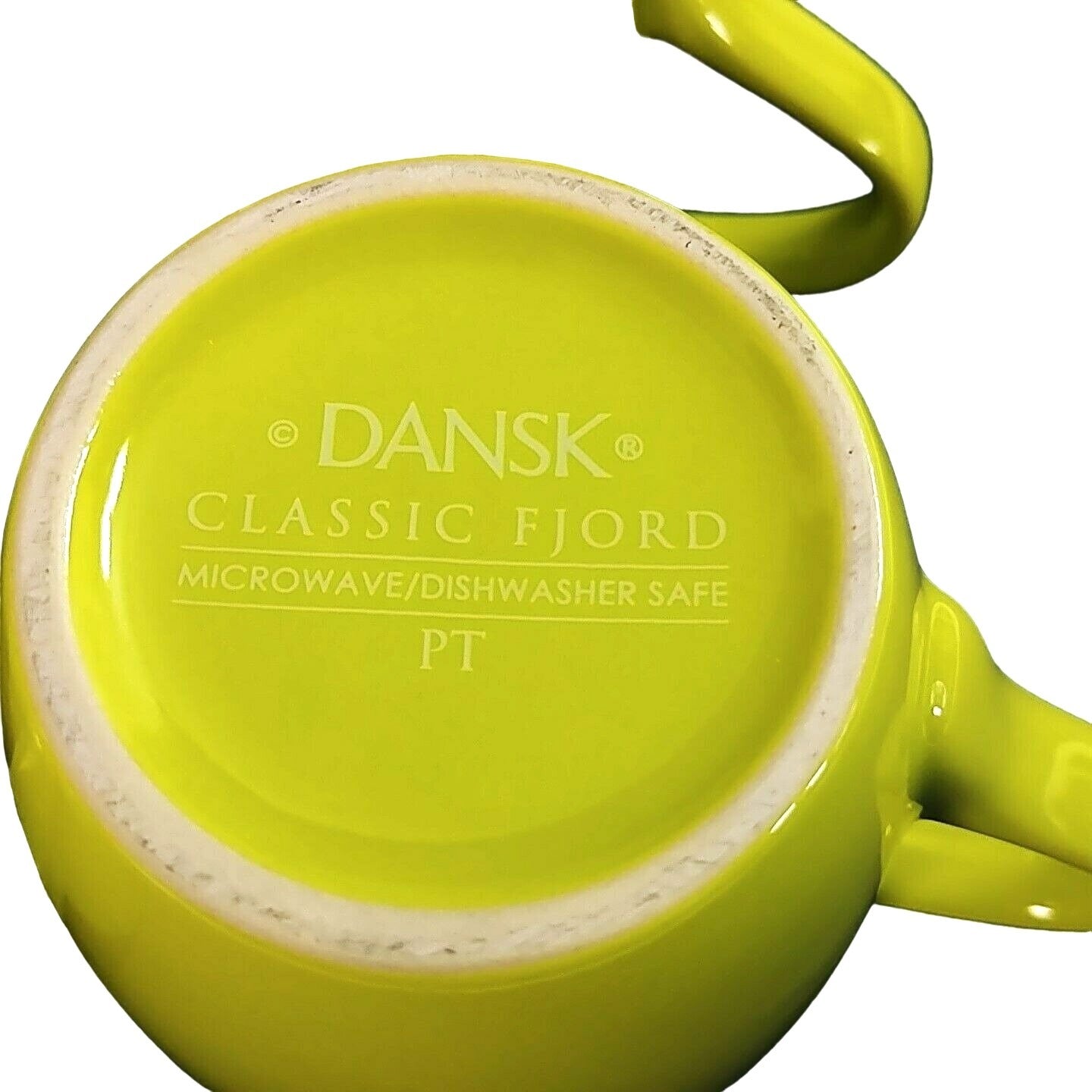 Dansk Mug Classic Fjord Pattern Apple Green Coffee Mug Cup Set of 4