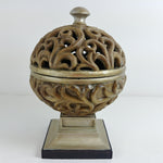 Load image into Gallery viewer, Decorative Sphere Orb with Scroll Work Removable Lid with Storage
