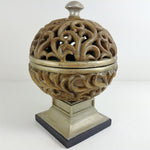 Load image into Gallery viewer, Decorative Sphere Orb with Scroll Work Removable Lid with Storage
