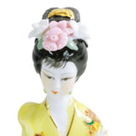 Load image into Gallery viewer, Figurine Asian Geisha Girl Bisque Face Hand Painted Ceramic 9.5&quot;
