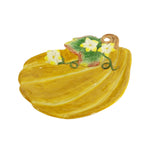 Load image into Gallery viewer, Condiment Serving Dish Fitz and Floyd Classics Autumn Gourd With Flowers Vintage 9&quot;
