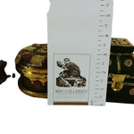 Load image into Gallery viewer, Trinket Boxes Wooden Hinged Lids Metal Trim Accent Red Lined Felt Pad Feet 3 pcs
