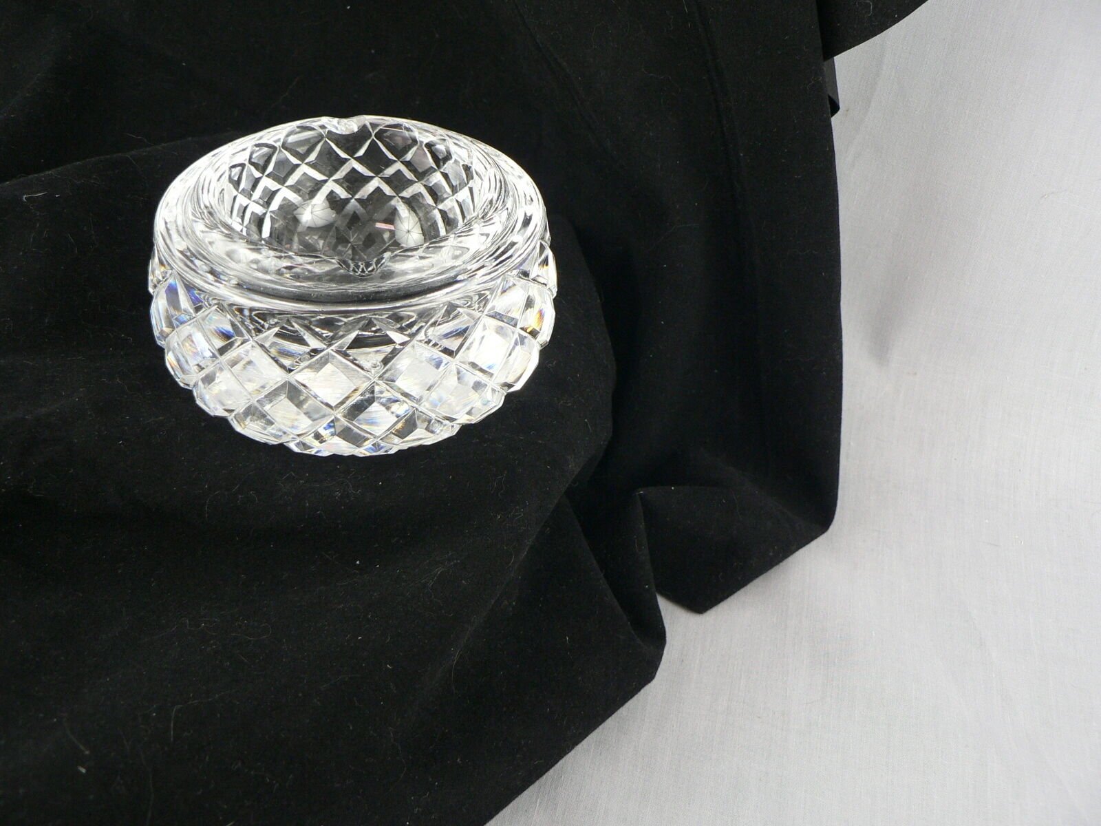 Cut Crystal Waterford Ashtray, Vintage w/ Logo Etched on Bottom