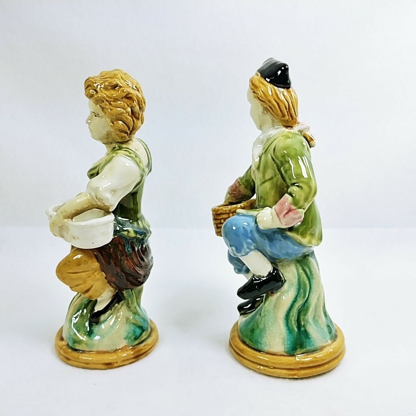 Ceramic Figurines Male & Female Pair Victorian Design