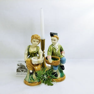 Ceramic Figurines Male & Female Pair Victorian Design