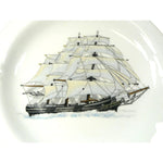 Load image into Gallery viewer, Wall Decor or Ashtray Mid-Century Schooner Sailing Ship Porcelain Collectible
