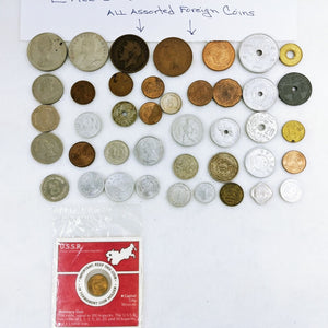 Foreign Coins 41 pc Lot Vintage