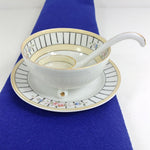 Load image into Gallery viewer, Noritake Footed Mayo Relish Condiment Sauce Bowl Dish and Spoon Hallmark Stamped
