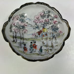 Load image into Gallery viewer, Dish Japanese Trinket Vanity Serving Dish with Moriage Raised Beaded Finish
