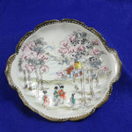 Load image into Gallery viewer, Dish Japanese Trinket Vanity Serving Dish with Moriage Raised Beaded Finish
