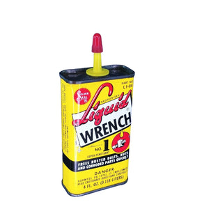 Vintage Oil Can Liquid Wrench Lubricant 1950s 4 Oz Tin with Original Red Tip Cap