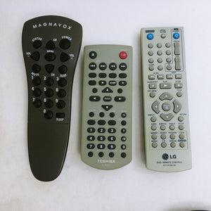 TV DVD Remote Controls Lot of 11 Assorted Brands - Untested