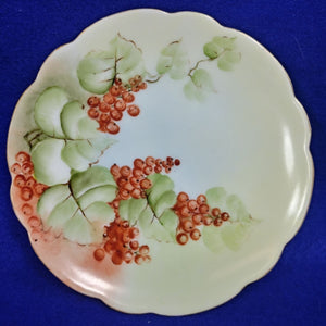 J and C Bavaria Collector Plate with Boysenberry Design Hand Painted