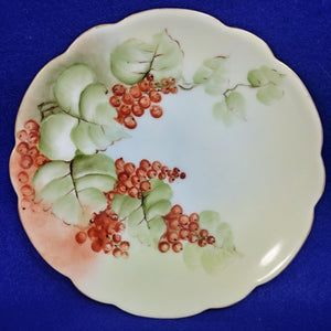 J and C Bavaria Collector Plate with Boysenberry Design Hand Painted
