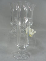 Load image into Gallery viewer, Juice Glasses Clear Tulip Shape on 8 Paneled Short Stem Base
