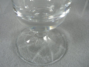 Juice Glasses Clear Tulip Shape on 8 Paneled Short Stem Base